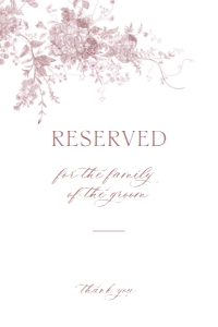 D031 Reserved Sign 4x6: D031 Wedding Bundle