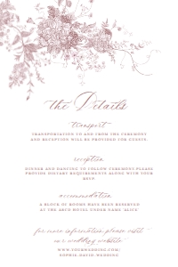 D031 Detail Card Vertical 4x6: D031 Wedding Suite