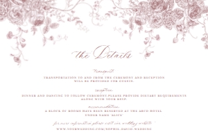 D031 Detail Card Horizontal 6x4: D031 Wedding Suite