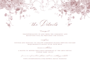 D031 Detail Card Horizontal 5x3.5: D031 Wedding Suite