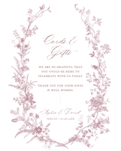 D031 Card Gift Sign 8x10: D031 Wedding Bundle