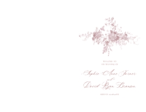 D031 Wedding Program Folded 5.5x8.5: D031 Wedding Bundle