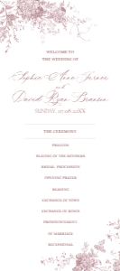D031 Wedding Program 4x9: D031 Wedding Bundle