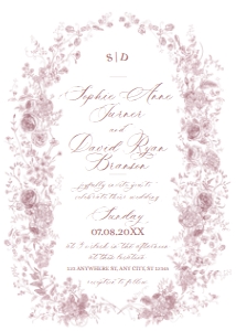 D031 Wedding Invite Front: D031 Wedding Suite