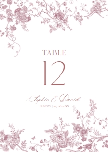 D031 Table Number 5x7: D031 Table Number Card