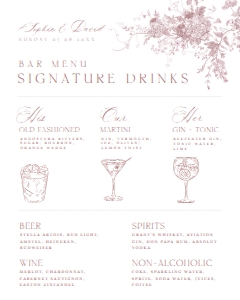 D031 Signature Drink Sign 8x10: D031 Wedding Bundle