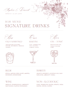 D031 Signature Drink Sign 18x24: D031 Wedding Bundle