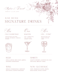 D031 Signature Drink Sign 16x20: D031 Wedding Bundle