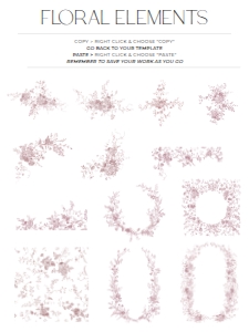 D031 Floral Elements: D031 Wedding Suite