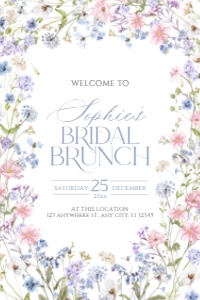 A045 Welcome Sign 24x36: A045 Bridal Brunch Bundle