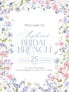 A045 Welcome Sign 18x24: A045 Bridal Brunch Bundle