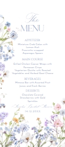 A045 Menu 4x9: A045 Bridal Brunch Bundle