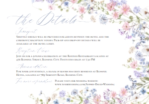 D032 Detail Card Horizontal 5x3.5: D032 Wedding Suite
