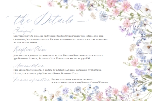 D032 Detail Card Horizontal 6x4: D032 Wedding Suite