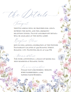 D032 Detail Card Vertical 4.25x5.5: D032 Wedding Suite