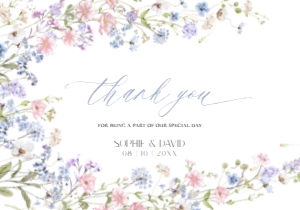 D032 Thank you Card 5x3.5: D032 Wedding Suite