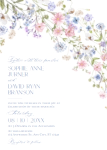 E109 Wedding Invite Front: E109 Wedding Suite
