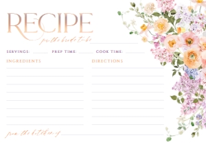 A038 Recipe Card 5x3.5: A038 Bridal Brunch Bundle