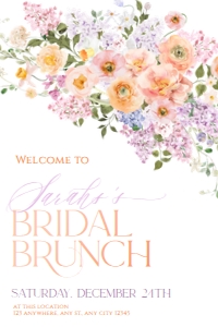 A038 Welcome Sign 24x36: A038 Bridal Brunch Bundle