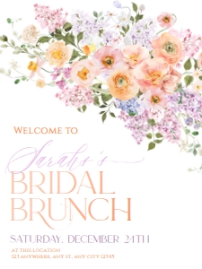 A038 Welcome Sign 18x24: A038 Bridal Brunch Bundle