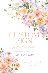 A038 Custom Sign 4x6: A038 Bridal Brunch Bundle