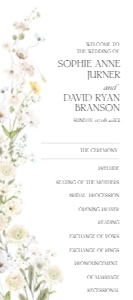 E110 Wedding Program 4x9: E110 Wedding Program