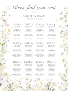 E110 Seating Chart Sign design preview