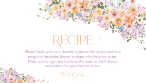 B048 Recipe Request Card 3.5x2: B048 Bridal Shower Bundle