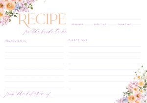 B048 Recipe Card 5x3.5: B048 Bridal Shower Bundle