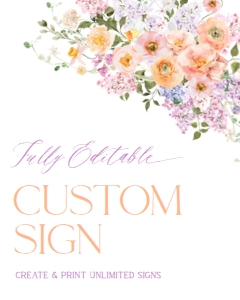 B048 Custom Sign 8x10: B048 Bridal Shower Bundle