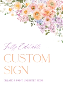 B048 Custom Sign 5x7: B048 Bridal Shower Bundle