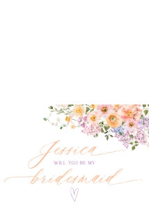 B048 Bridesmaid Proposal Card Folded 5x3.5: B048 Bridal Shower Bundle