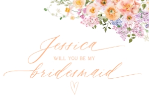 B048 Bridesmaid Proposal Card Flat 5x3.5: B048 Bridal Shower Bundle