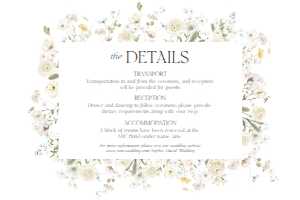 E110 Detail Card Horizontal 6x4: E110 Wedding Suite