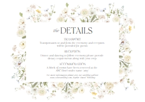 E110 Detail Card Horizontal 5x3.5: E110 Wedding Suite