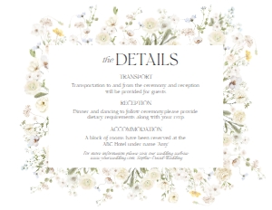 E110 Detail Card Horizontal 5.5x4.25: E110 Wedding Suite