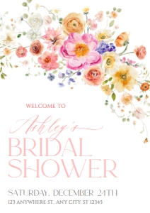 B066 Welcome Sign Vertical A1: B066 Bridal Shower Bundle