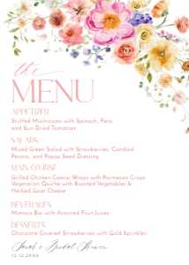 B066 Menu 5x7: B066 Napkin Thank You Note