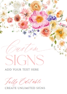 B066 Custom Sign 5x7: B066 Custom Sign