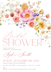 B066 Bridal Shower Invite 5x7: B066 Bridal Shower Bundle