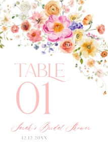B066 Table Number 5x7: B066 Table Number