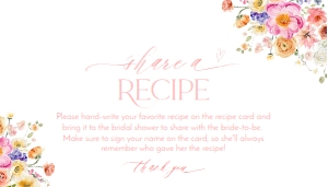 B066 Recipe Request Card 3.5x2: B066 Bridal Shower Bundle