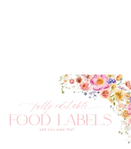 B066 Food Label 3.5x2 Folded: B066 Place Card Food Labels