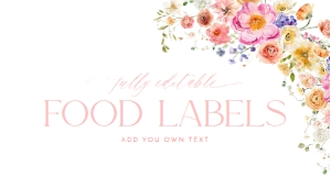B066 Food Label 3.5x2 Flat: B066 Place Card Food Labels