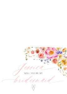 B066 Bridesmaid Proposal Card Folded 5x3.5: B066 Bridesmaid Info Card