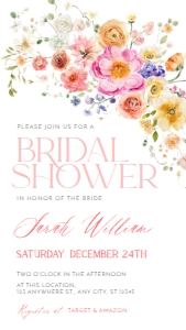 B066 Bridal Shower Evite 1080x1920: B066 Bridal Shower Bundle