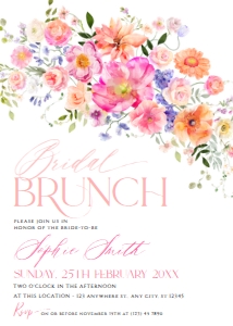 A053 Bridal Brunch Invite 5x7: A053 Bridal Brunch Invite