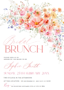 A054 Bridal Brunch Invite 5x7: A054 Bridal Brunch Invite