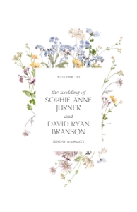 D002 Wedding Program Booklet (5.5x8.5" Folded) (Multi-Page): D002 Wedding Program