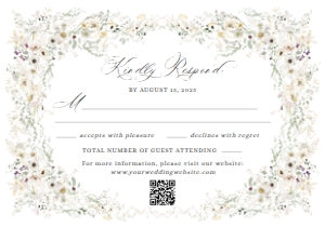 D034 RSVP Card 5x3.5: D034 Wedding Suite